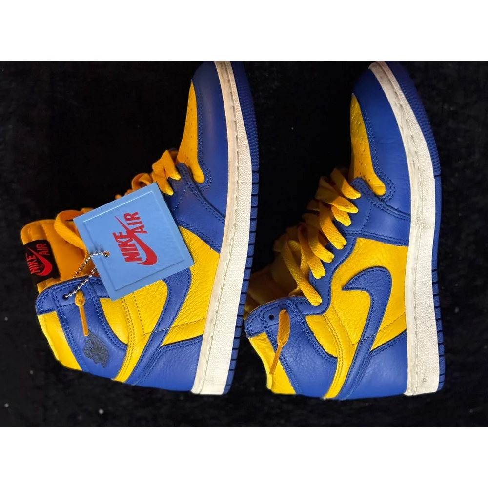 Nike Kids High-Top Sneakers - Yellow & Blue